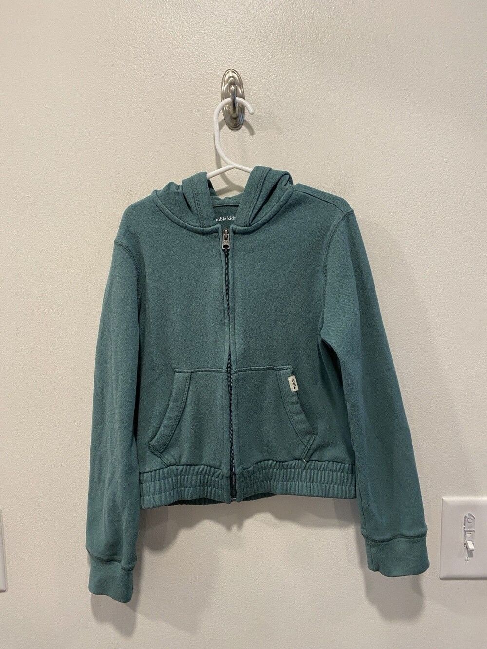 Abercrombie Kids Green Hoodie Sweatshirt Full Zip Size 7/8 Green